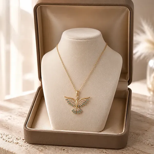 Κολιέ Golden Paradise Bird – Ανοξείδωτο Ατσάλι