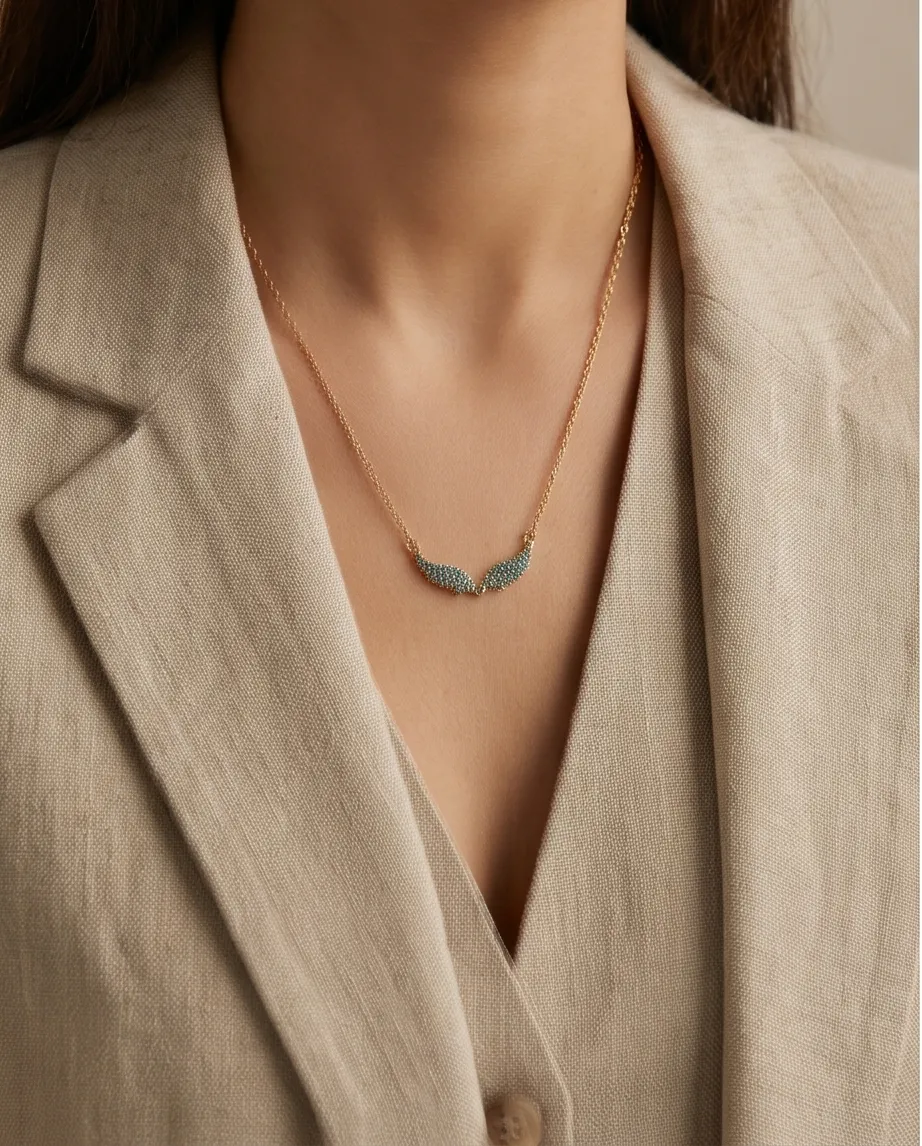 Κολιέ Wings Azure – Ανοξείδωτο Ατσάλι