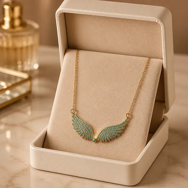 Κολιέ Wings Azure Large – Ανοξείδωτο Ατσάλι