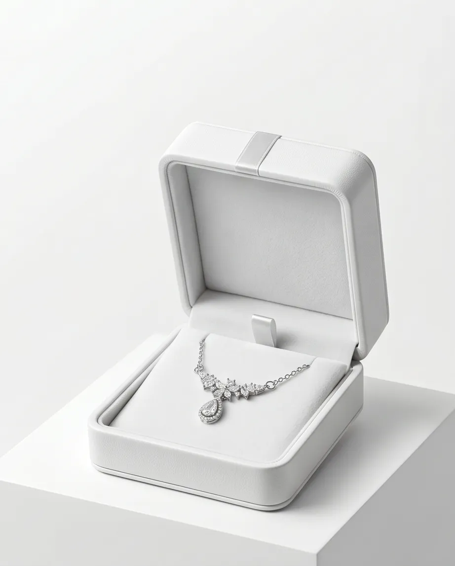 Κολιέ Radiant Drop Silver – Ανοξείδωτο Ατσάλι