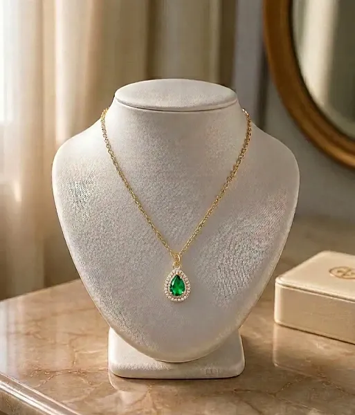 Κολιέ Emerald Drop – Ανοξείδωτο Ατσάλι