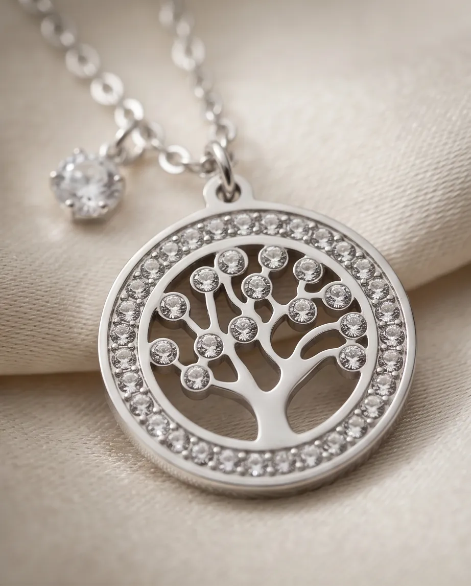 Κολιέ Tree of Life Silver – Ανοξείδωτο Ατσάλι