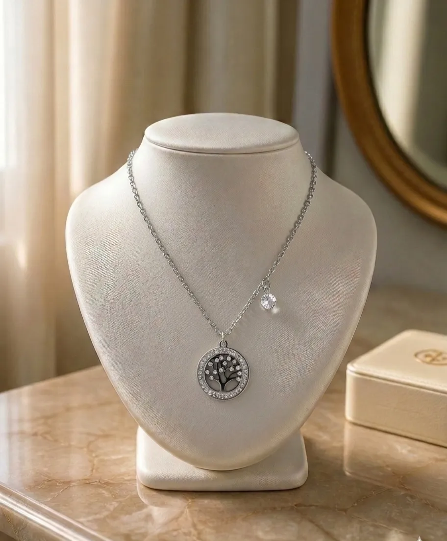 Κολιέ Tree of Life Silver – Ανοξείδωτο Ατσάλι