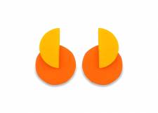 Stud Orange Earrings.
