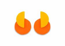 Stud Orange Earrings.