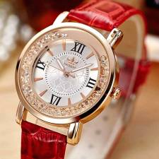 Casual ρολόι PU ,με μηχανισμό Quarz χρώματος Rose gold.